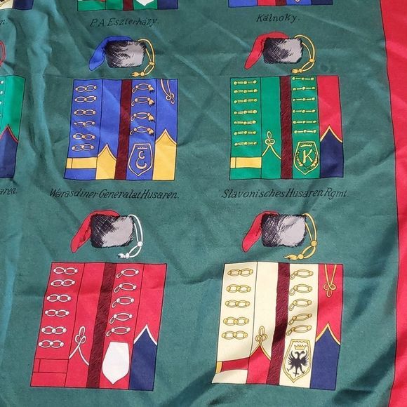 Husaren Regimenter Hussars Uniforms & Hats Silk Scarf Beautiful & Colorful! - Picture 6 of 9